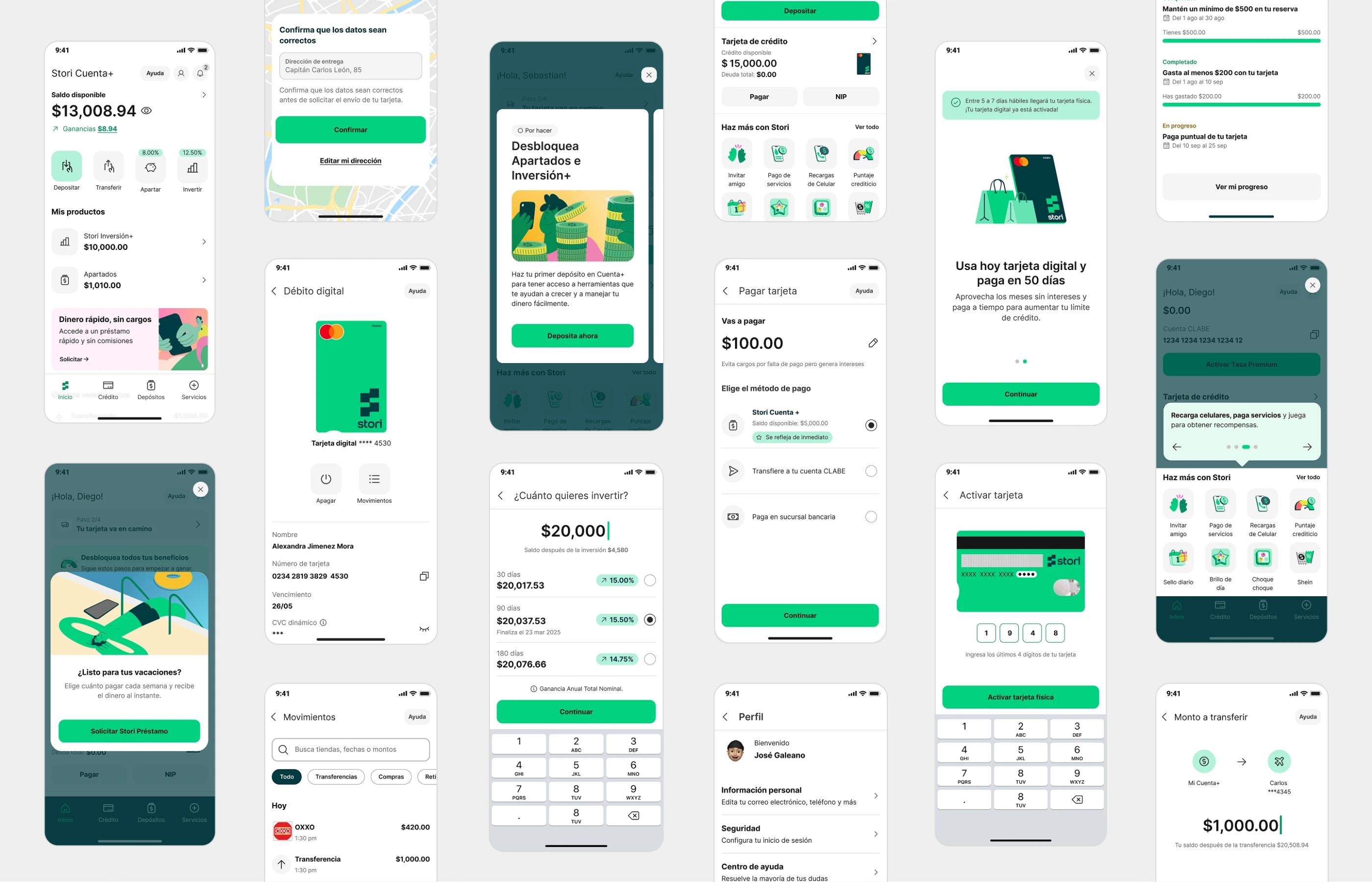 Unification collage across Stori app